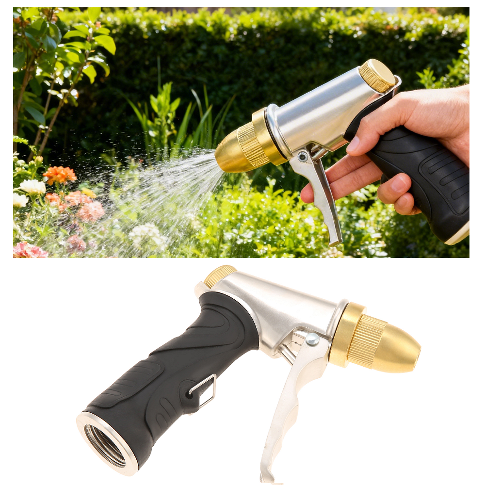 Smart Garden - Metal Garden Hose Spray Nozzle with