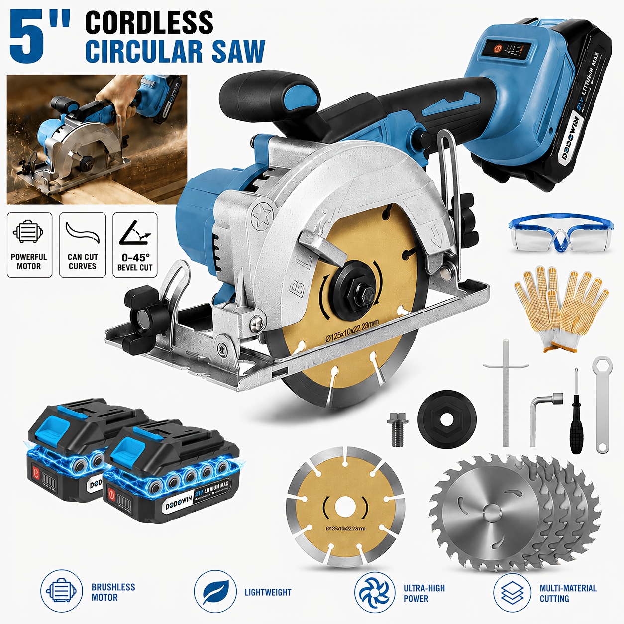 Smart Garden - Brushless Circular Saw Kit - 21V